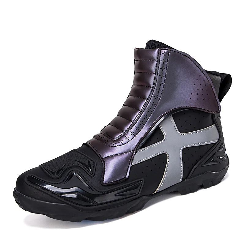 

Мужские мотоциклетные ботинки, обувь для езды на мотоцикле, мотоциклетная обувь с защитой от падения, гоночные ботинки для мотокросса по бездорожью