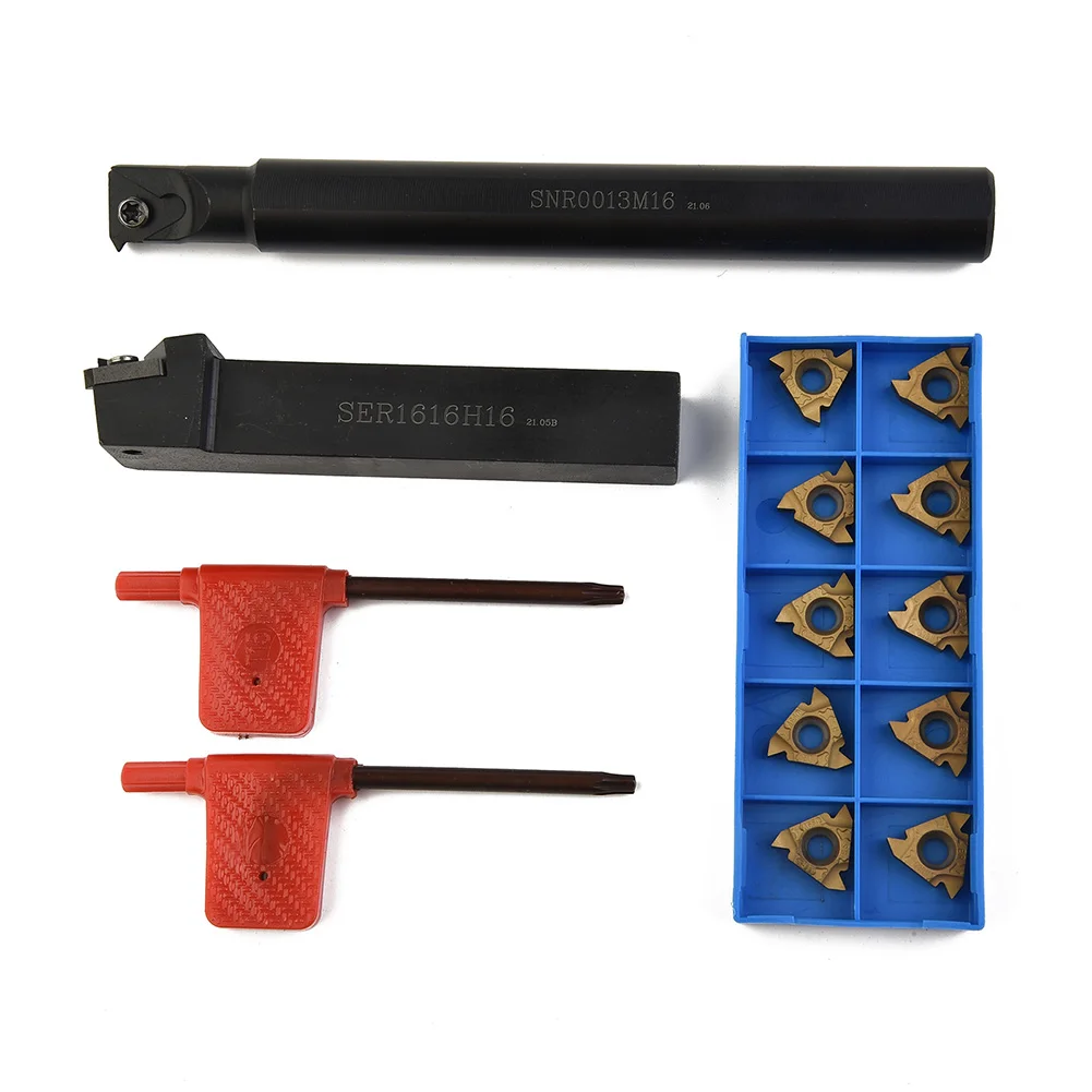 

Lathe Internal Threading Inserts Right T15 Toolholding Parts SER1616H16 Turning Tool 1/2in 5/8in Turning Tools