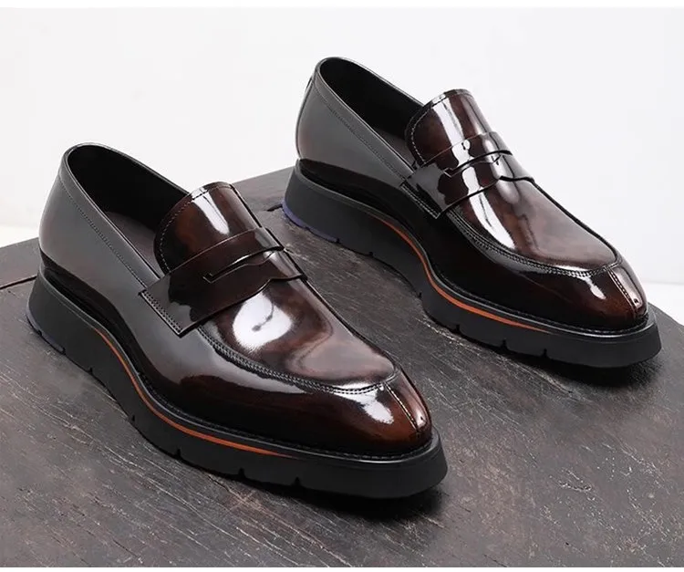 Men's leather shoes, British style, new product, slip-on loafers, genuine leather, handmade