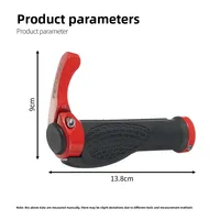 Guidon de vélo équipé d'une alliage d'aluminium en caoutchouc à cornes, le guidon secondaire est verrouillé pour empêcher le glissement des pièces de vélo 2