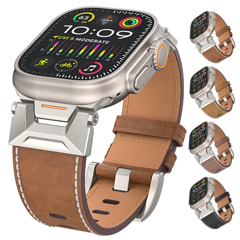 Luxury Leather Band for Apple Watch Ultra 2 49mm Strap 45mm 42 44mm luxury-leather-band-for-apple-watch-ultra-2-49mm-strap-45mm-42-44mm