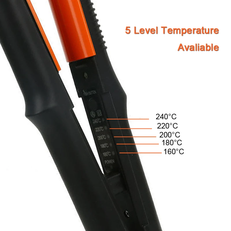 Hair Curler Ceramic Coated Curved Plate Hair Waver PTC Heater Curling Irons Straightener Crescent Plate Fast Heating Flat Iron