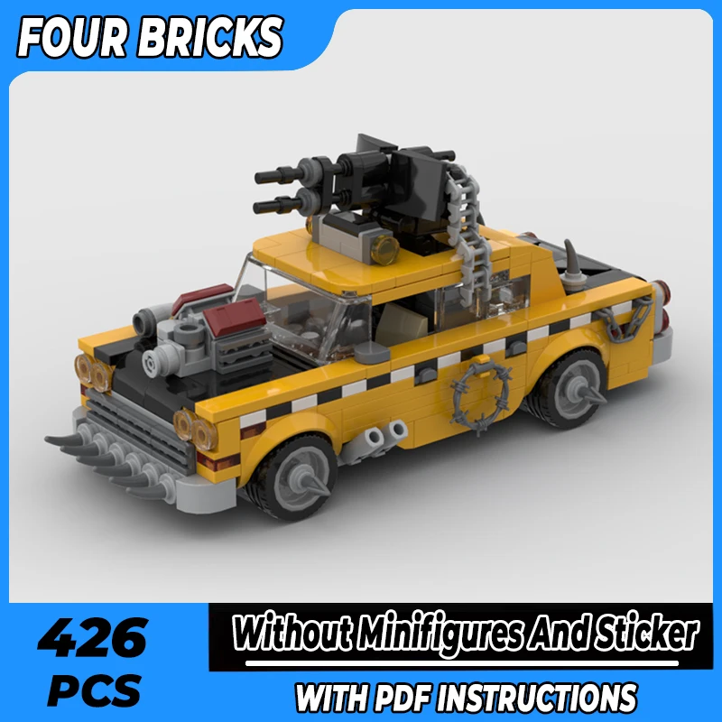 

City Vehicle Model Moc Building Bricks 1975 A11 Apocalypse Taxi Technology Modular Blocks Gifts Christmas Toys DIY Sets Assembly