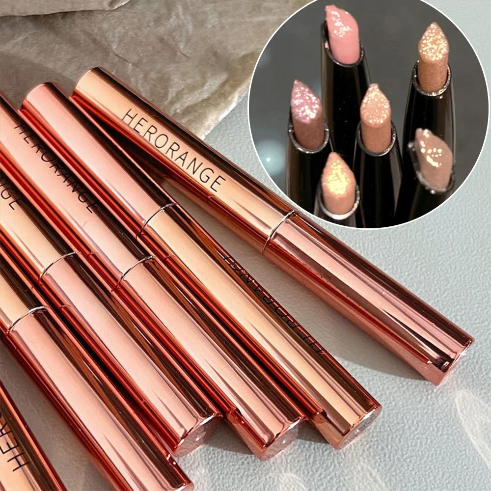 Drop-shaped Glitter Eyeshadow Eyeliner Pencil Makeup Waterproof Lasting Shimmer Bright Peach Pink Highlighter Lying Silkworm Pen