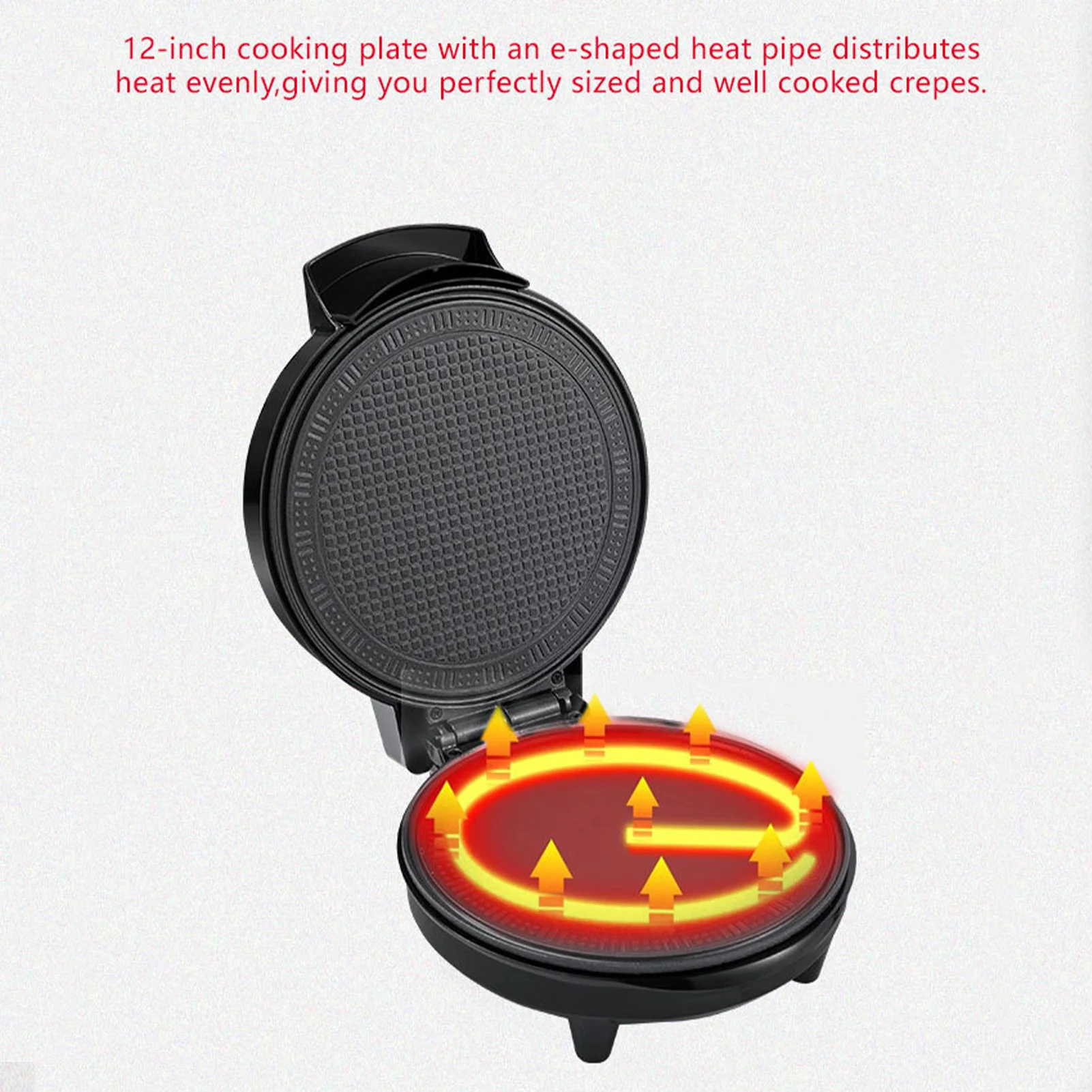 1000W Multifunction Electric Breakfast Maker Double Sided Heating Pancake Making Machine EU Plug 220‑240V 4