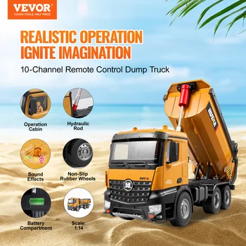 VEVOR RC Excavator Dumper Car Remote Control Engineering Vehicle Crawler Truck Bulldozer Toys for Boys Kids Christmas Gifts 2