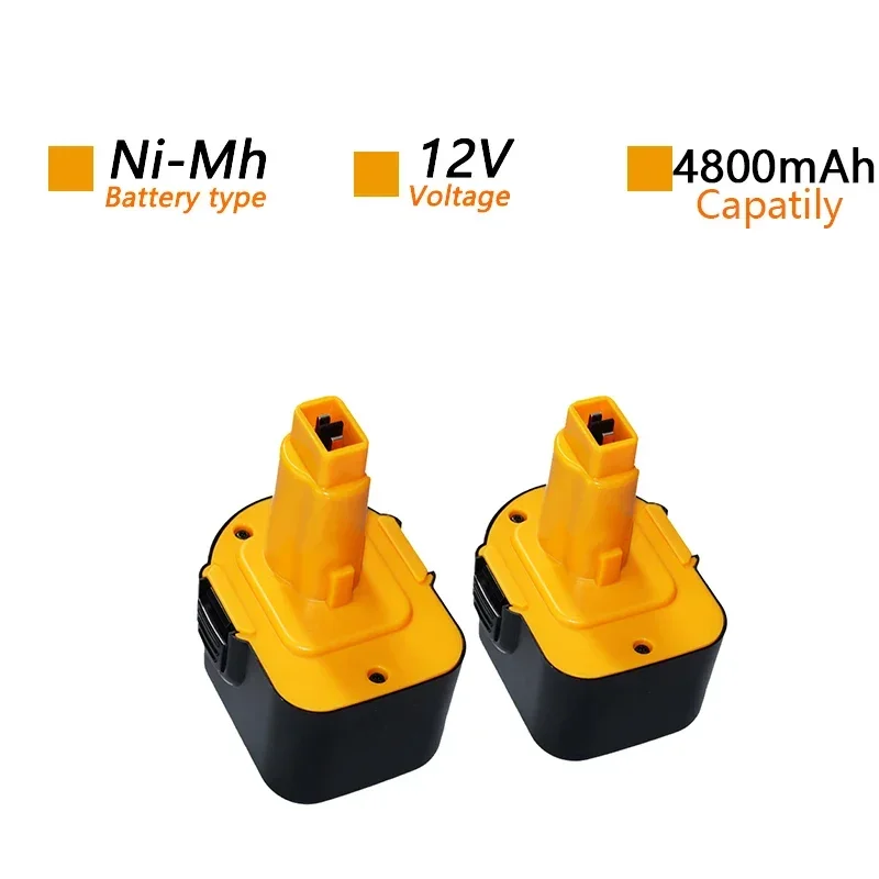 

For Dewalt 12V XRP 4800mAh DC9071 Replacement Battery DC9072 DE9037 DE9071 DE9072 DE9074 DE9075 Cordless Tool Ni-MH Battery