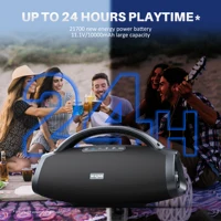 W-KING Portable Bluetooth Speakers 200W RMS, Massive Bass Party Boombox IPX7 Waterproof Speaker Large Loud Outdoor, With 2 Mic 2