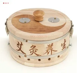 Moxibustion box wooden waist and abdomen household moxibustion box new portable moxibustion household column