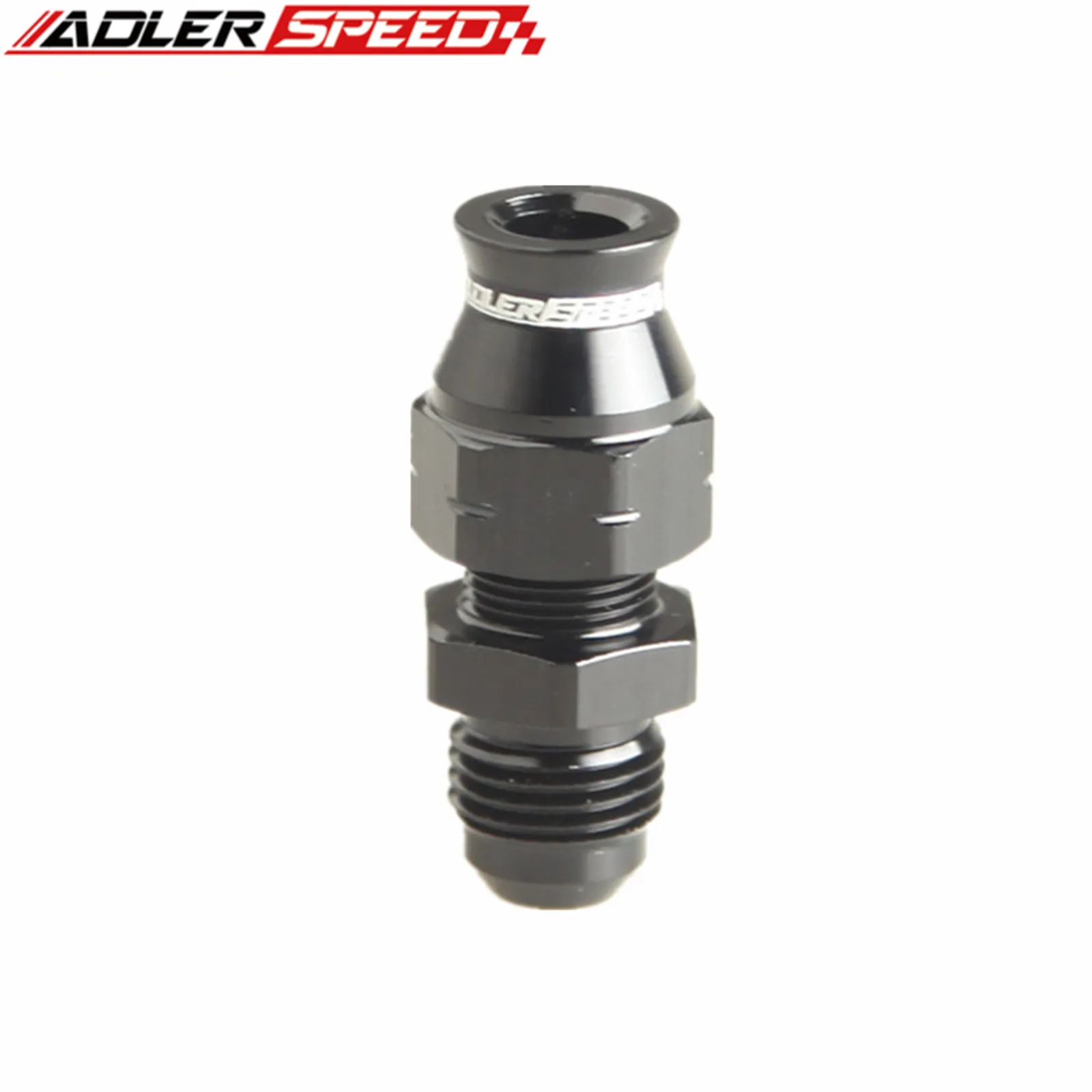 ADLERSPEED 2PCS 6AN AN-6 남성용 3/8인치 하드 튜브 스트레이트 피팅 알루미늄 레드-블루/블루/블랙