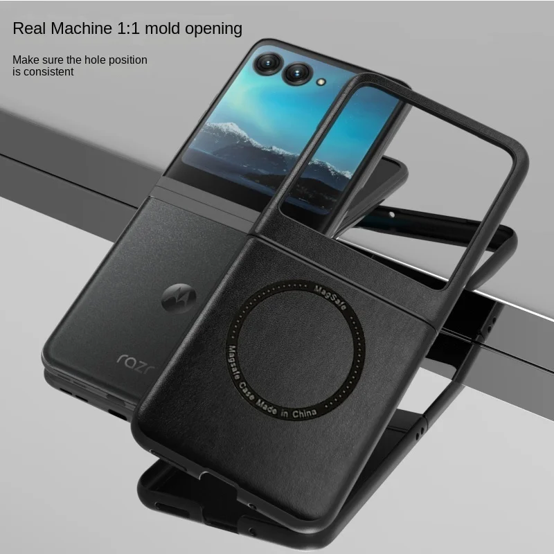 Per Motorola Razr Plus 2023 Custodia Moto Razr 40 Ultra, Compatibile Con Custodia In Pelle Di Lusso Magsafe Per Moto Razr + (2023)