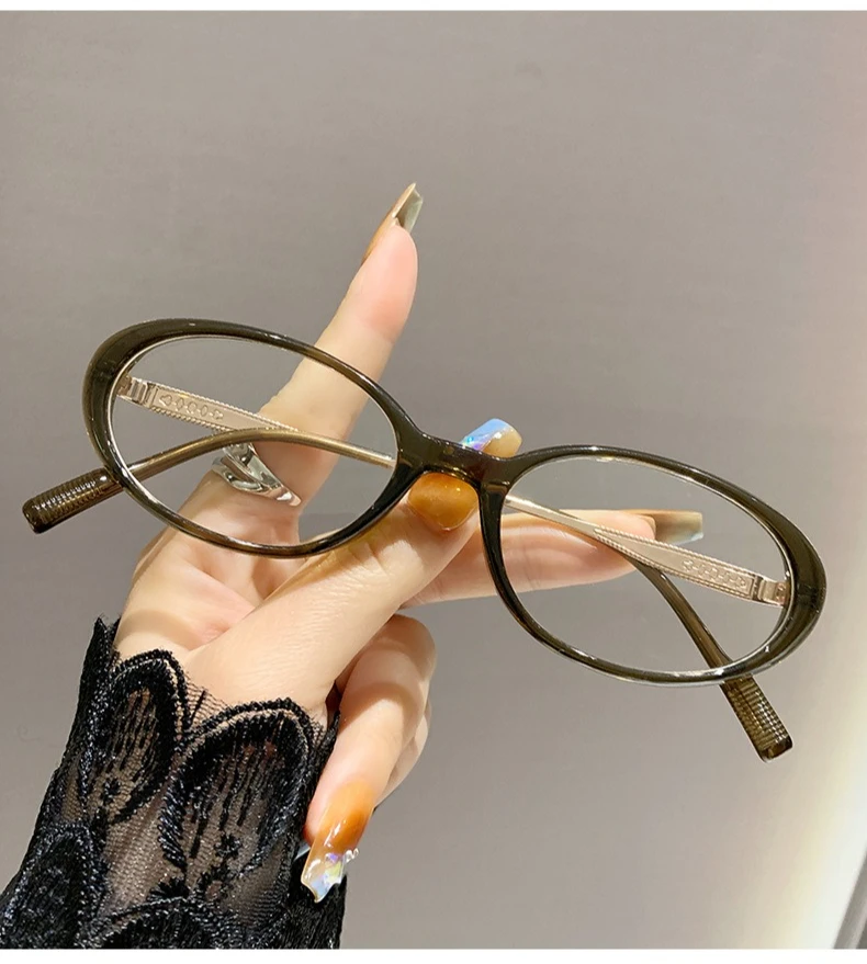Hochauflösende Anti-Blaulicht-Myopie-Brille, modisch und ultraleicht, photochrome Brille mit kleinem Rahmen für Männer und Frauen – Detail 11