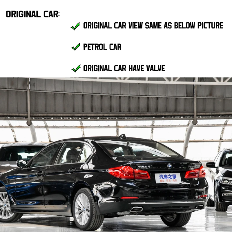 Dual Exhaust Tip Satinless Steel Muffler Tip H Shape Tailpipe Exhaust Pipe Nozzle for BMW 525i 528i 530i G30 G31 5 series