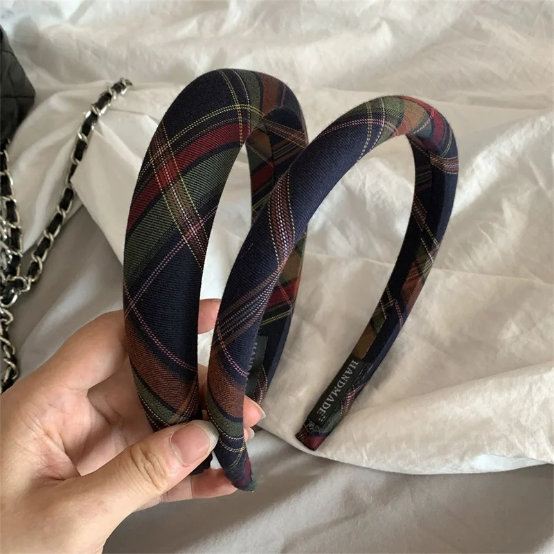 Chic Plaid Headbands - Stylish Padded Hair Accessories