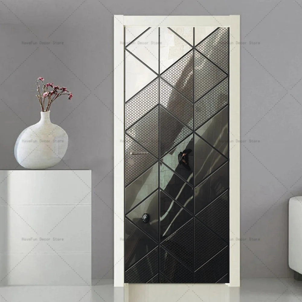 Adesivo Murale 3D Città 95x215cm - Rimovibile, Per Porte E Pareti Lisce - Foto 2