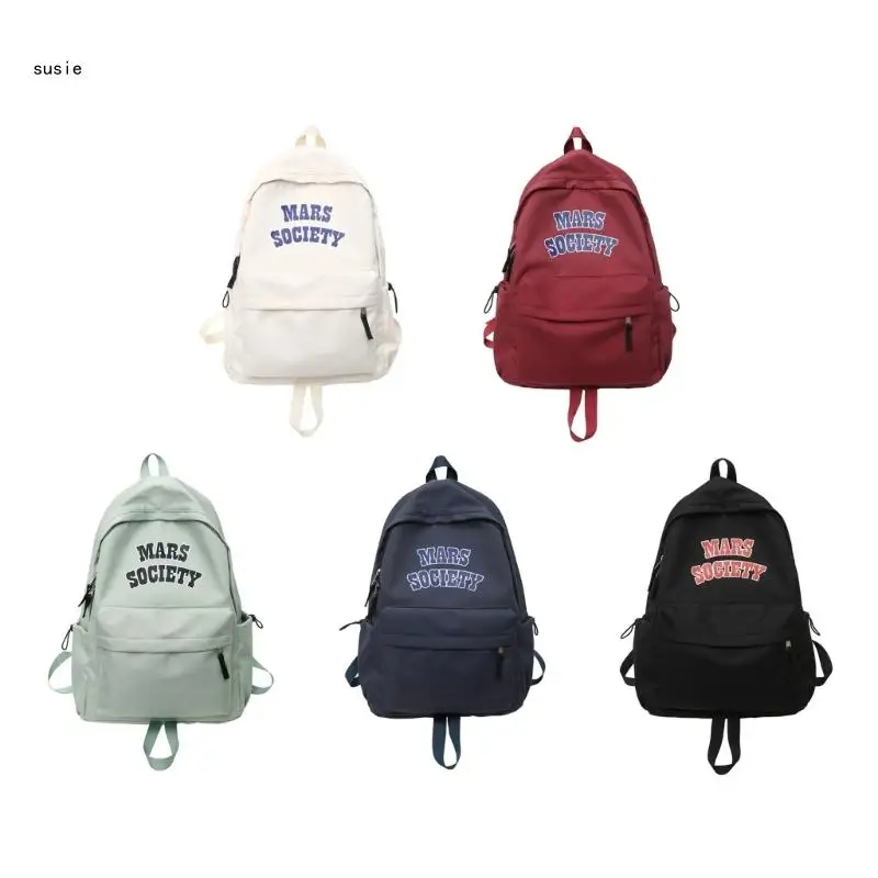 

X7YA Large Capacity School Backpack Nylon College Laptop Backpacks School Bag for Men