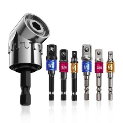 Juego de brocas de vástago hexagonal, conjunto de Extensión de barra, adaptador de enchufe de taladro de vástago para controlador de impacto, 1/4 ", 3/8", 1/2 Bits