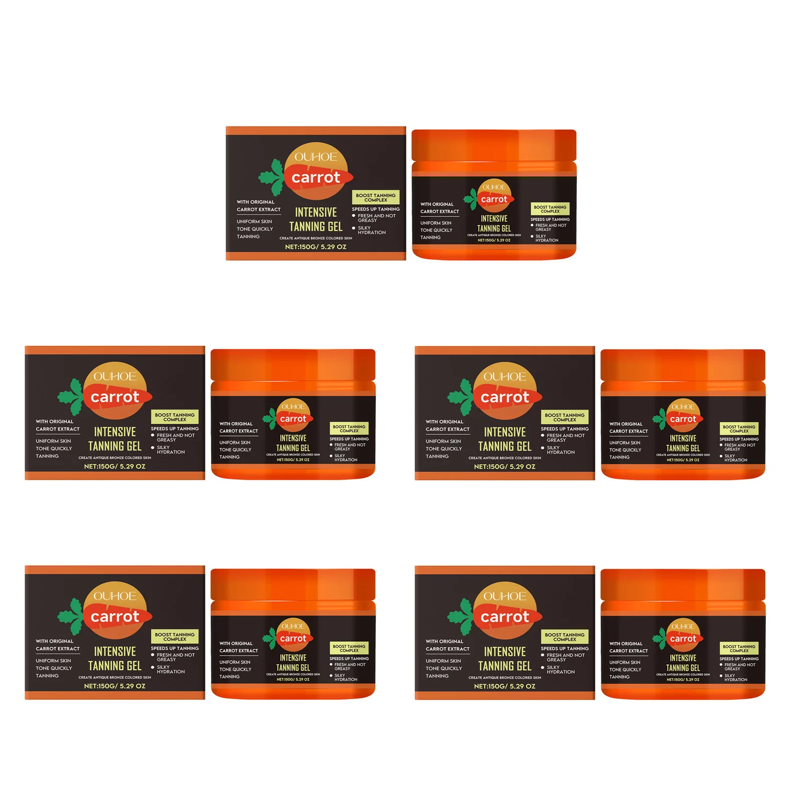 Hydrating Carrot Bronzing Gel – Lightweight, Fast-Absorbing, Moisturizing Sunless Tan Enhancer