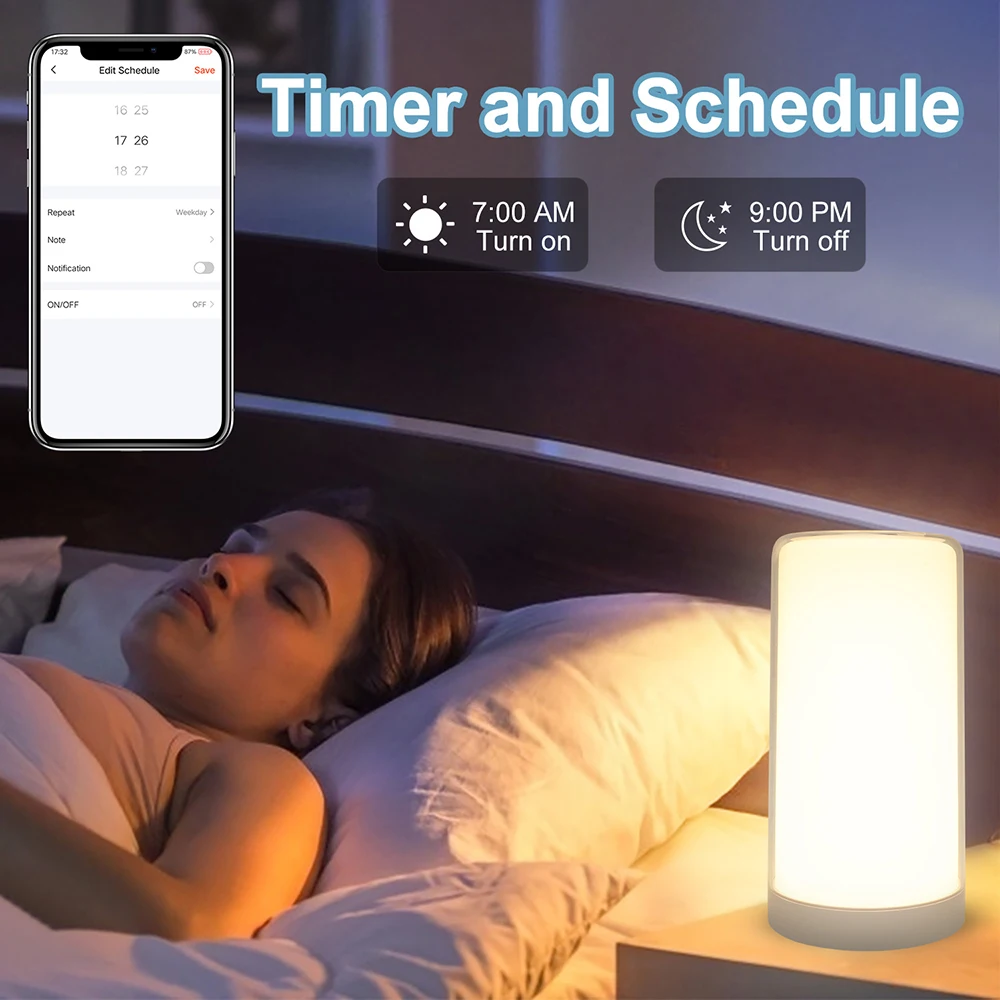 Milhões de Cores Lâmpada de Toque Candeeiro de Mesa Lâmpada de Cabeceira Luz da Noite Luz da Noite do Bebê Inteligente Temporizador Usb Estudo Interior Presente 16 Rgb Led 9 Online shopping