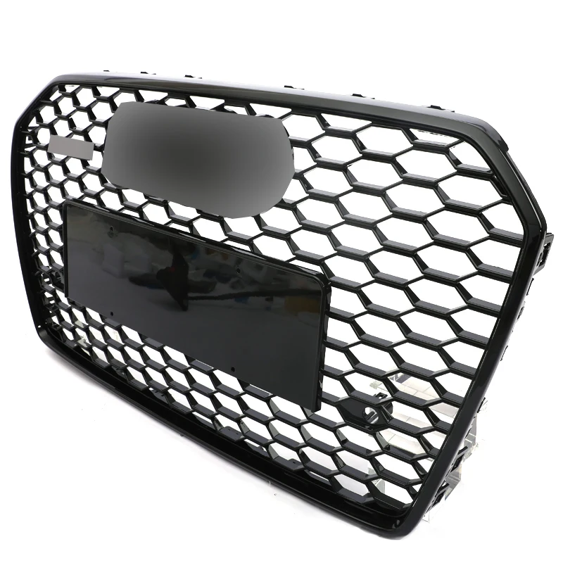 Rs6 Front Bumper Center Grill For Audi A6 S6 C7 Pa Black Quattro Style Mesh Facelift Rs6 Front Bumper Center Grill For Audi A6 S6 C7 Pa Black Quattro Style Mesh Facelift