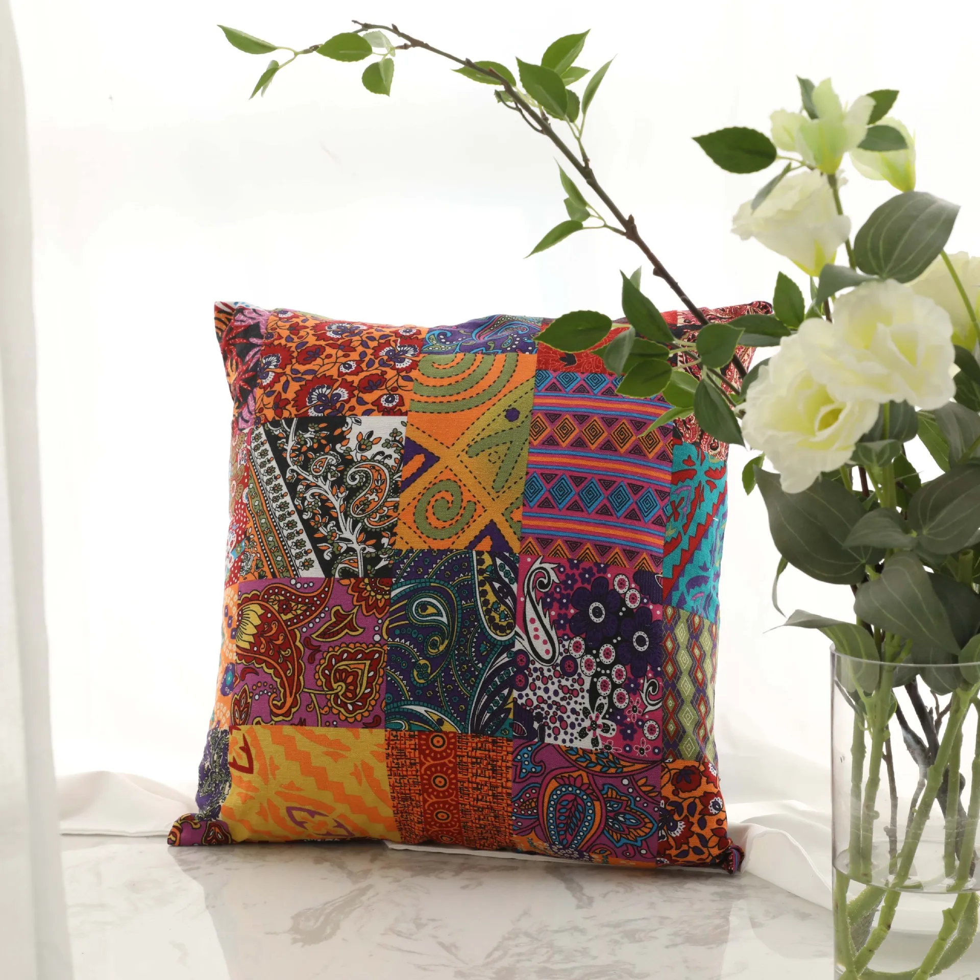 

Vintage Bohemia Cushion Cover Decorations For Home Ornament Happy New Year Christmas Decor 2023