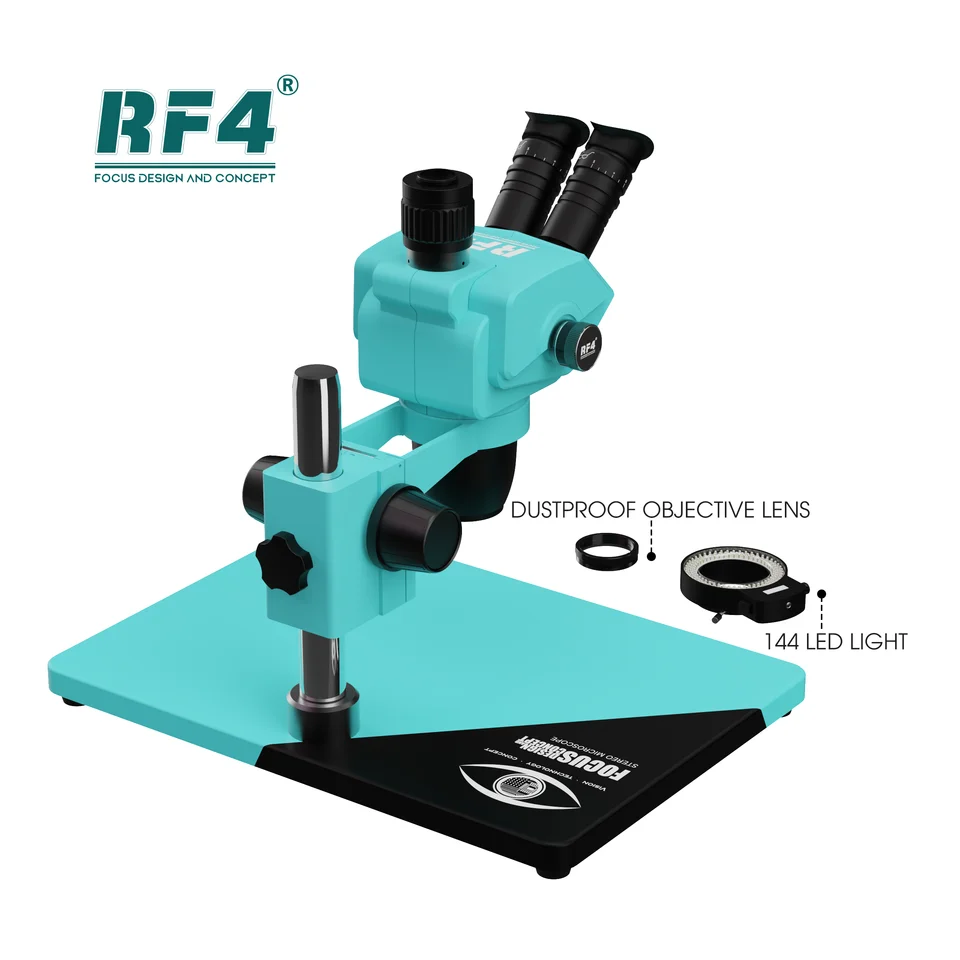 RF4 HD Trinocular Stereo Microscope RF-6565PRO Nine-speed Zoom