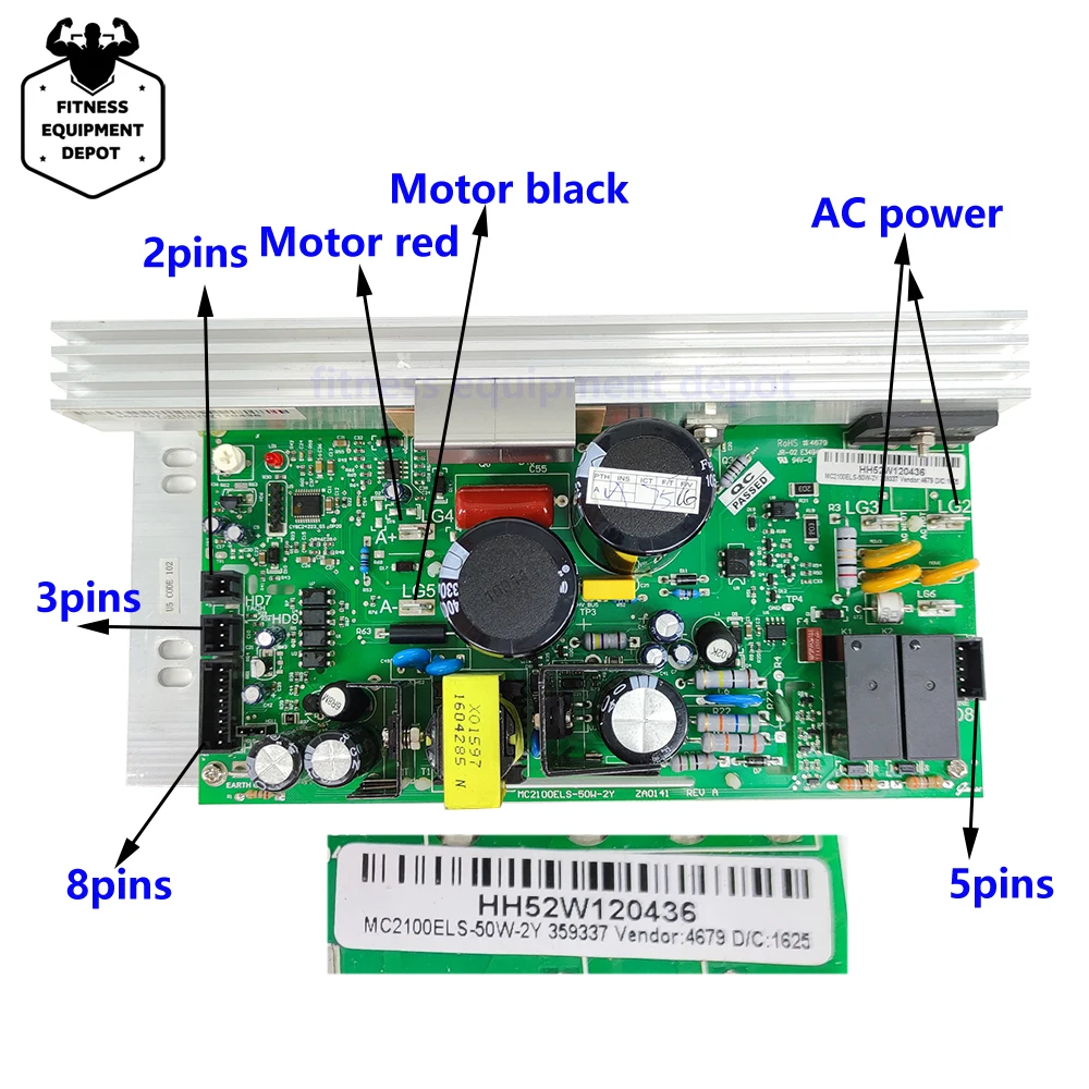 Treadmill Motor Control Board AE0016C - Replacement For Sole F63, F65 Treadmill (Replaces #CRD020109)