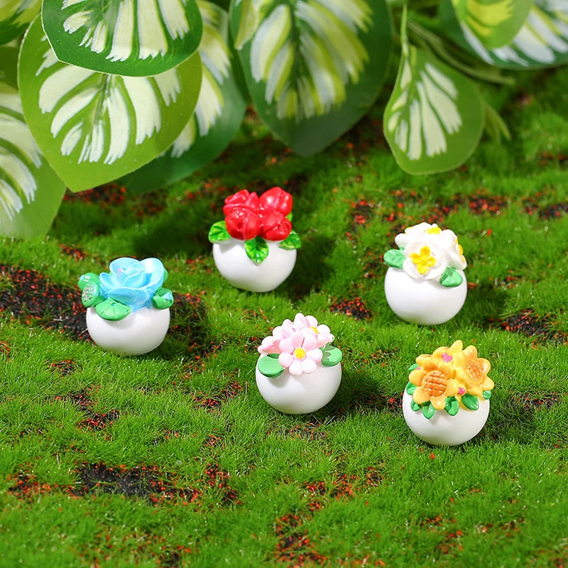 

Цветочный горшок для кукольного домика, мини зеленое Горшечное растение, суккуленты в горшке, микро Ландшафтный орнамент, аксессуары, 1 шт.