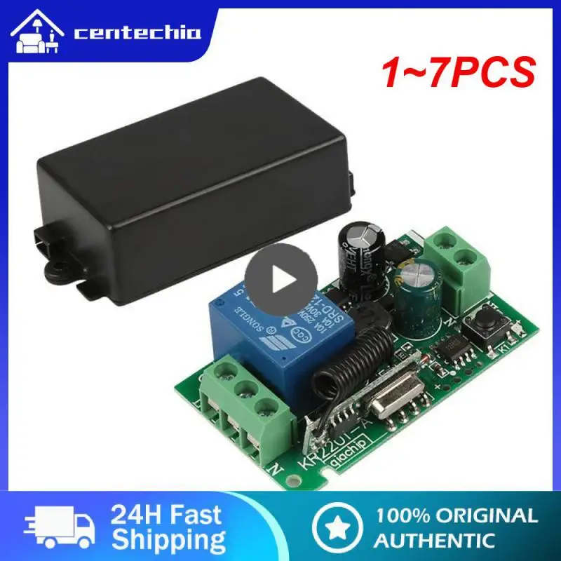 

1~7PCS Tiktango 433Mhz Universal Wireless Remote Control Switch 110V 220V 1CH RF Relay Receiver Module + 4chanel Transmitter