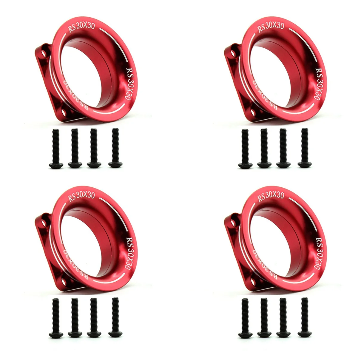 BAAU 4pcs 30X30 Cooling Fan Cover Air Cooling Channel for 540 550 3650 Motor/ESC Heatsink 1/10 1/8 D3 D4 ,A