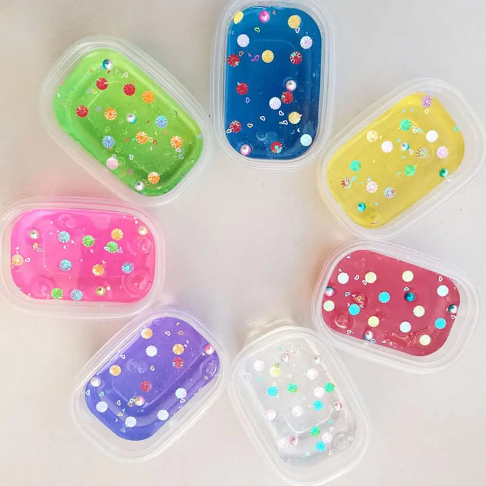 

Soft Stretchy Clay Colored Clay Toy Fluffy Non-sticky Cloud Clay Diy Stretchy Mud Toy for Kids Transparent Colored 3d Faux Pearl