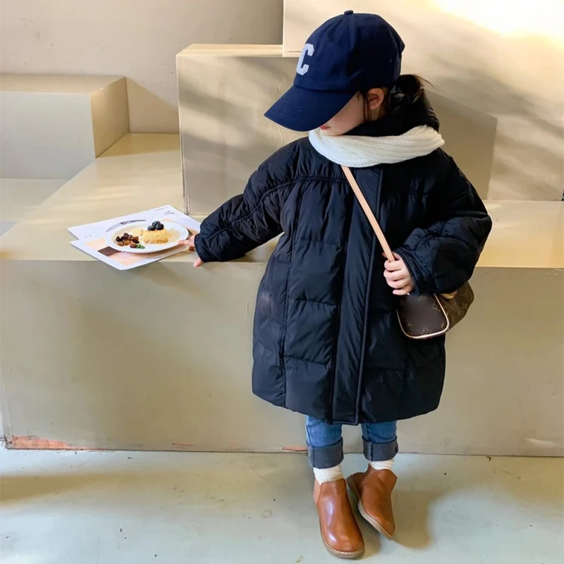 Parka Snowsuit, Winter 3-9 Years Kids Warm Down Jacket for Girls, Fashion Long Hooded Children Outerwear, Toddler Girl Clothes, Down Jacket, Children Jackets, Girls Coat