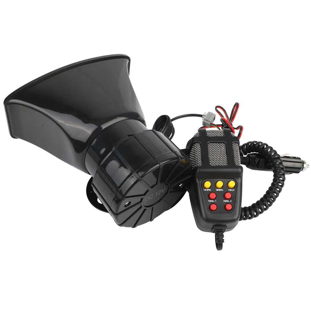 120DB Loud Multi-Tone Car Warning Siren & Air Horn Speaker 12V 100W