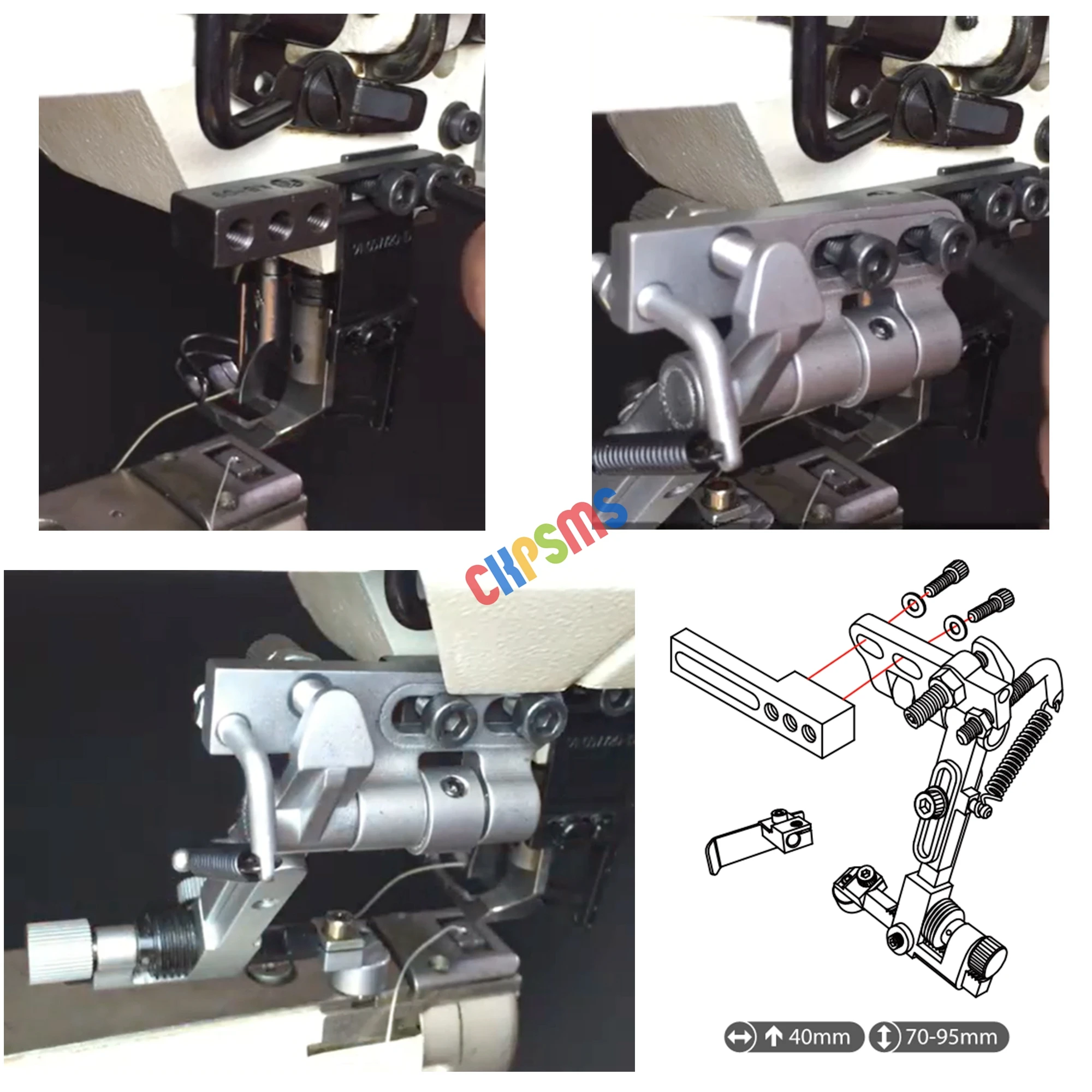 Pfaff 335 1245 1246, 1525, 1526, 591, 2545 용 서스펜션 에지 가이드, KG-1245, 1 세트