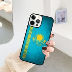 Kazakhstan Flag Design Phone Case - Sleek and Durable Coque Cover Shell - iPhone 12 or12 Pro (01)