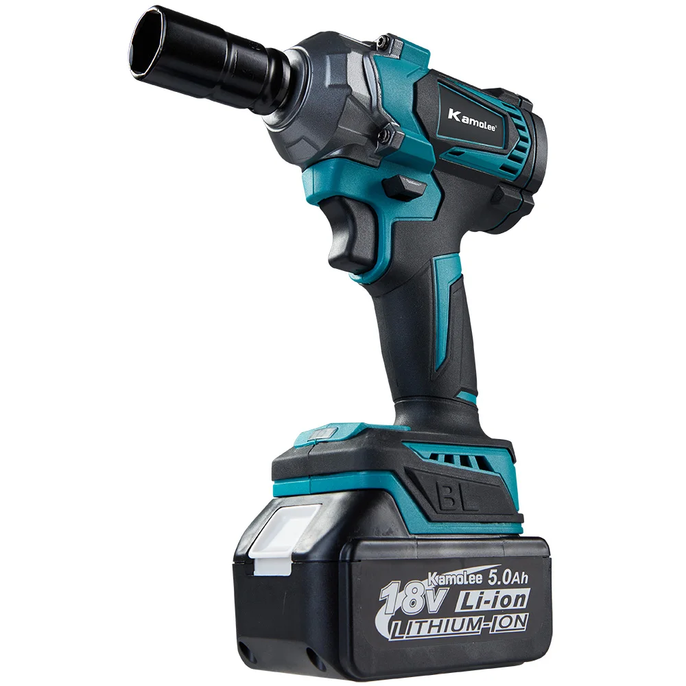 Kamolee 높은 토크 브러시리스 전기 임팩트 렌치, Makita 18V 배터리와 호환 가능, 1200N.m, 1/2h, 1/4 인치 전동 공구
