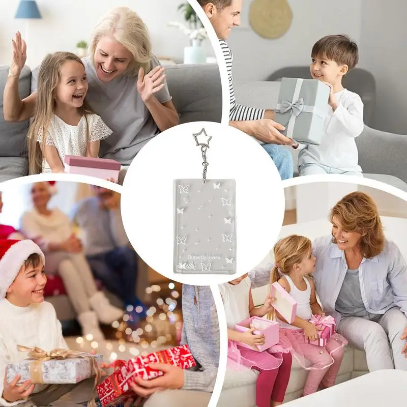 Card Protector Sleeves Portable Badge Card Holder Trading Card Sleeves Practical Photo Card Sleeves Hard Case Card Holder For