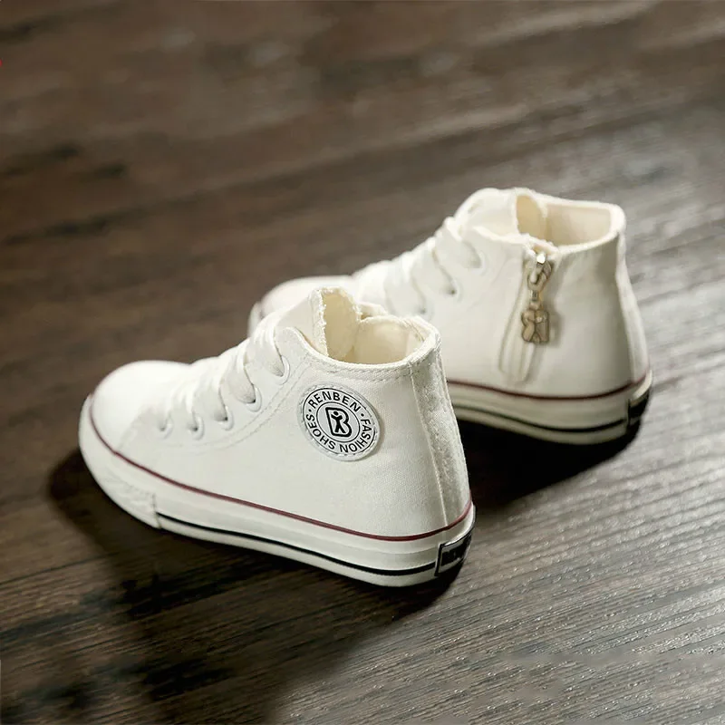 Kids Shoes for Girl High-top Canvas Sneakers Boys Girls Spring Casual Sports