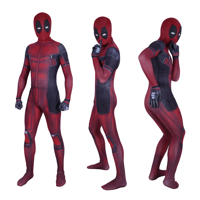 Marvel-Inspired Deadpool Spandex Bodysuit Cosplay Costume for Adults and Kids