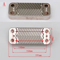 เครื่องแลกเปลี่ยนความร้อนรองแผ่นเหล็กสแตนเลสสากลสําหรับหม้อต้มแก๊สติดผนัง 10 12 14 ชั้น 1 ชิ้น 3