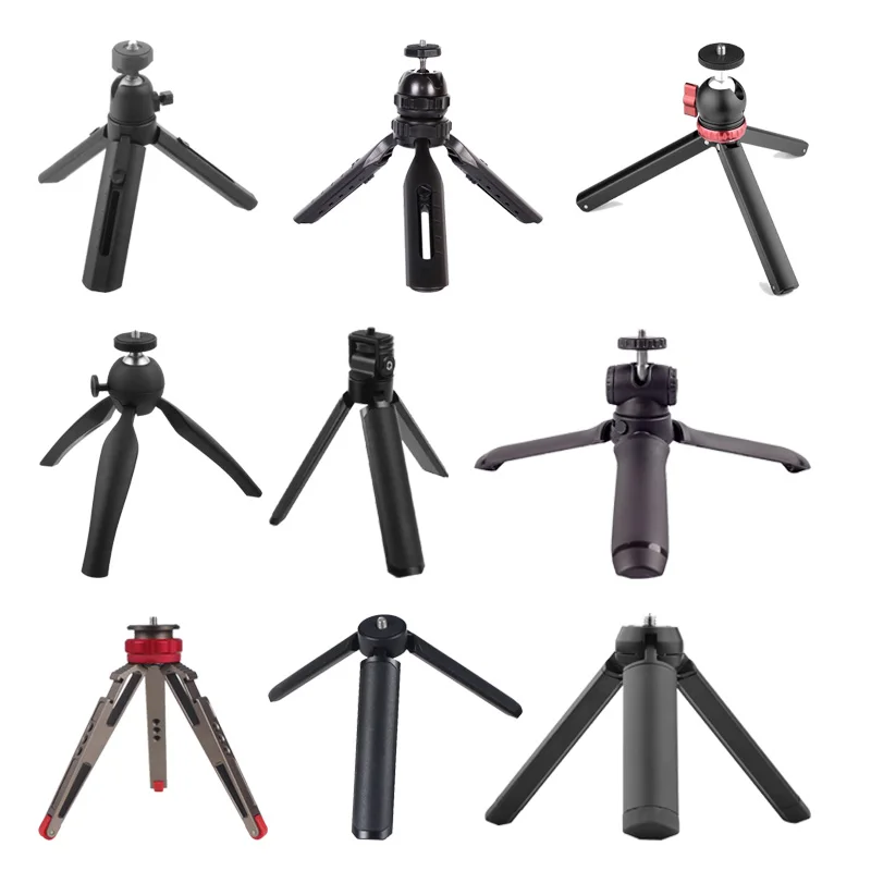 Foldable Dslr Slr Phone Vlog Tripod 1/4 Screw Phone Mount Holder For