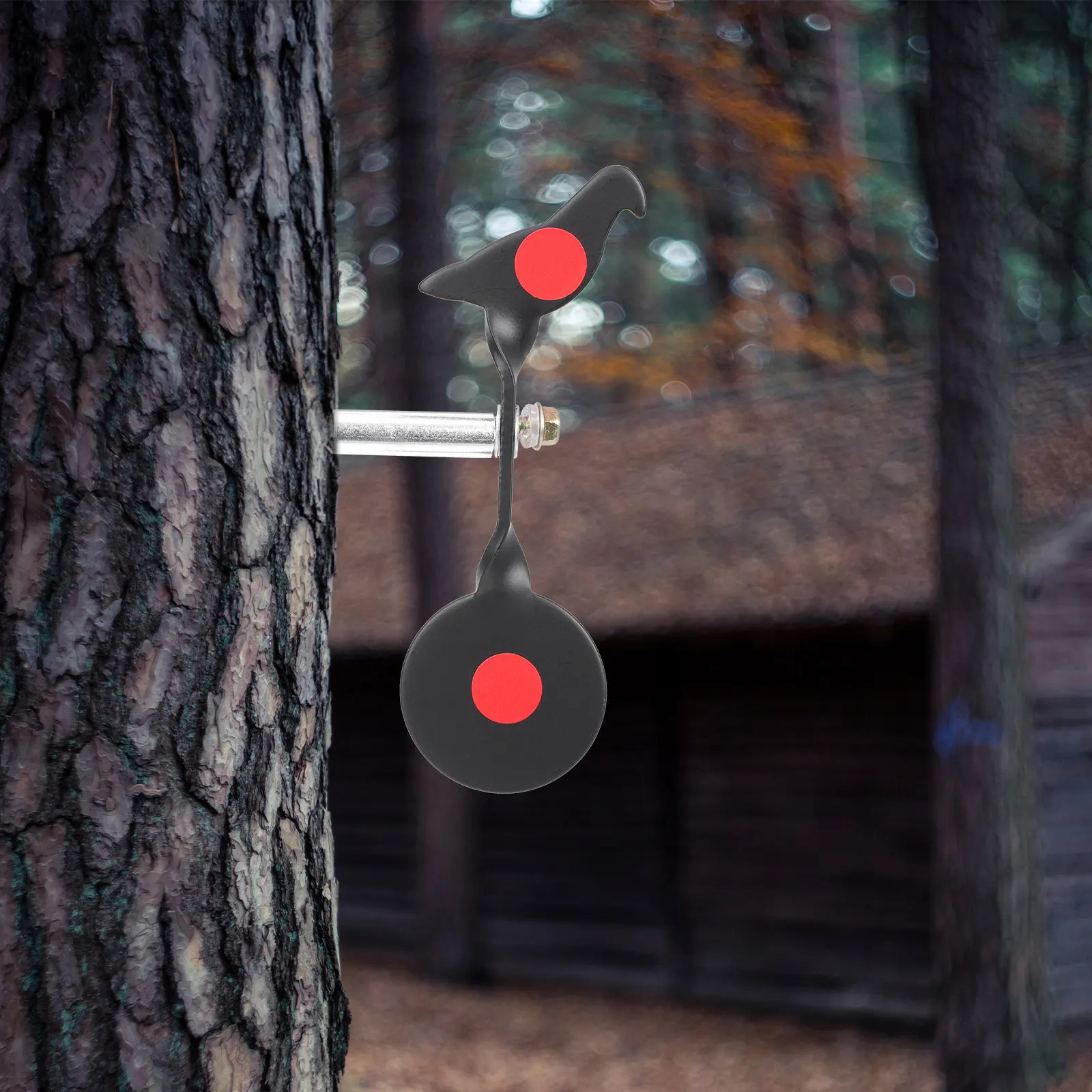 Cible métallique montage arbre alliage - Cible pendante professionnelle entraînement tir extérieur portable