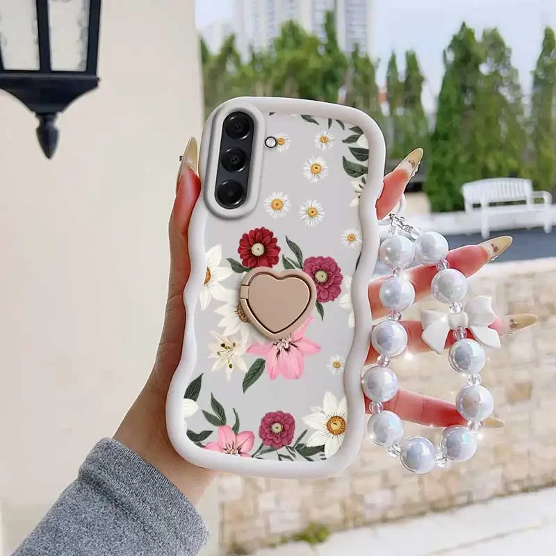 Fragrant Flower Phone Case Set with Lanyard & Stand (3-Piece)