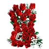 968PC Romantic Rose Flower Bouquet Building Blocks Creative Home Desk Plant Decoration Assemble Bricks Toys For Gifts Girls Lady 2