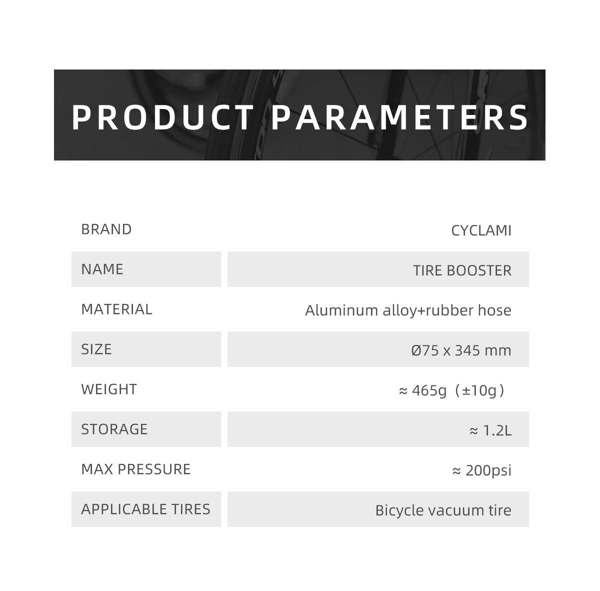 CYCLAMI 1,2 L Aluminiumlegierung MTB Straßenfüller Reifen Luftflasche Reifenverstärker mit Ventil Gasflasche für Fahrrad Tubeless 29" Reifen – Detail 3
