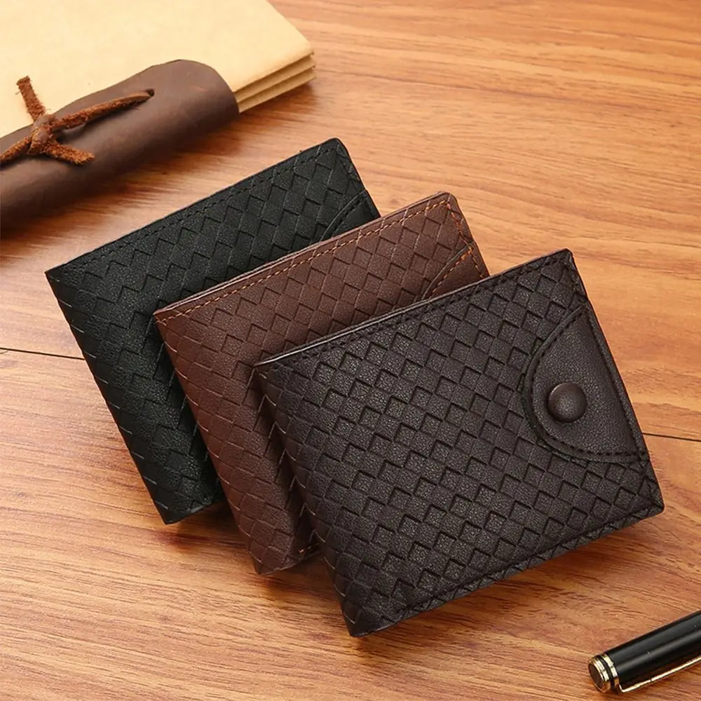 

Photo Card Holder Woven Pattern Wallet PU Clutch Bag PU Leather PU Leather Wallet Coin Purse Large Capacity