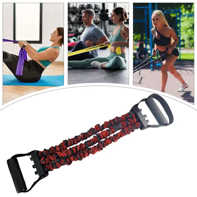 3 Hole Latex Resistance Bands Adjustable Chest Expander Arm Strength Trainer for Travel Office Outdoor Fitness 5