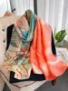 180*90cm Luxury Brand Women Summer Silk Scarves Shawl Lady Wrap Soft Female Europe Designer Beach Bandanna 2024 New 1