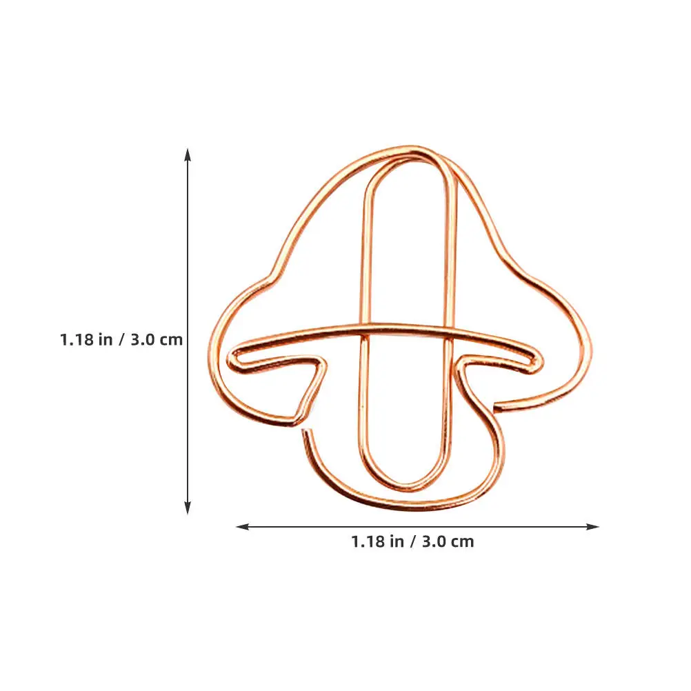 30Pcs 버섯 종이 클립 창의적이고 귀여운 작은 종이 클립 북마킹 노트 문서 사무실 학교 홈 장식