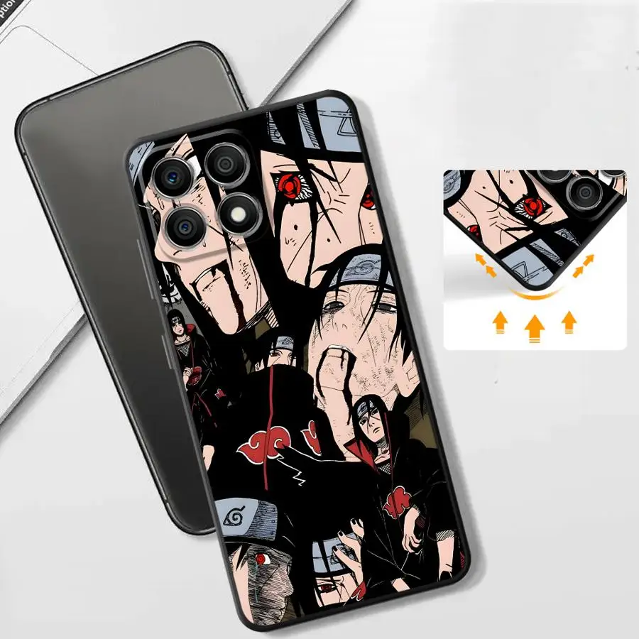 Anime Man Itachi Black Soft Phone Cover